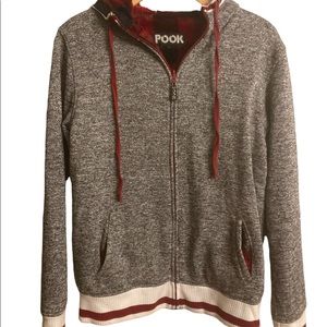 Zip up hooded sweatshirt, size Large